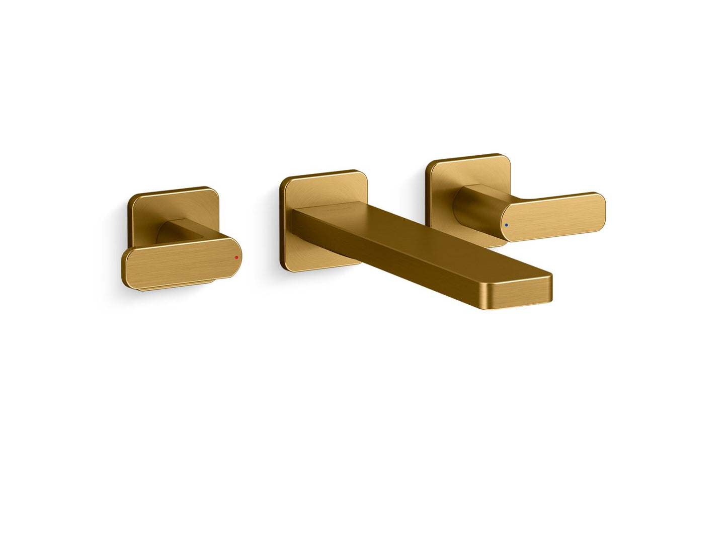 KOHLER K-T23491-4-2MB Parallel Wall-Mount Bath Faucet Trim In Vibrant Brushed Moderne Brass