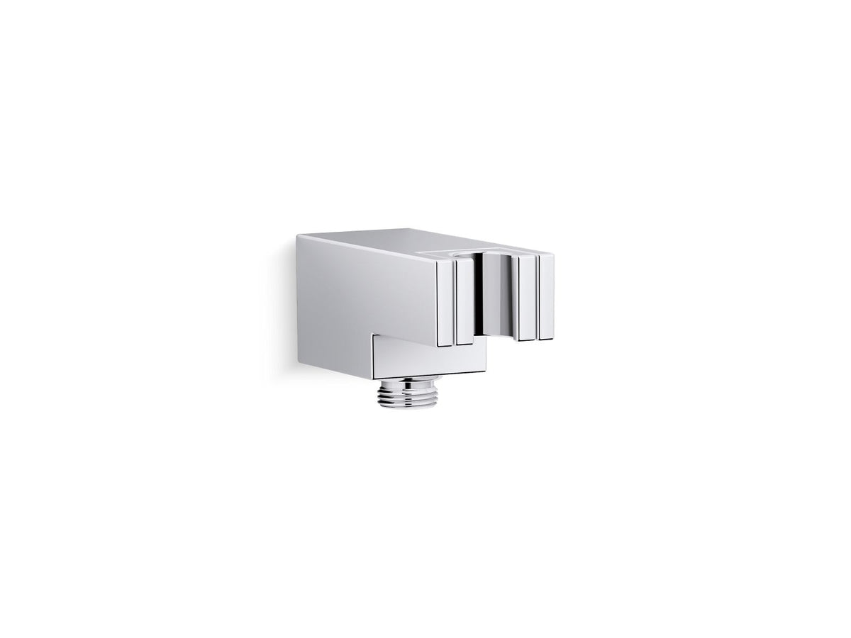 KOHLER K-26310-CP Statement Wall-Mount Handshower Holder With Supply Elbow And Check Valve - Polished Chrome