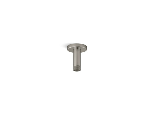 KOHLER K-26319-BN Statement 3" Ceiling-Mount Single-Function Rainhead Arm And Flange In Vibrant Brushed Nickel