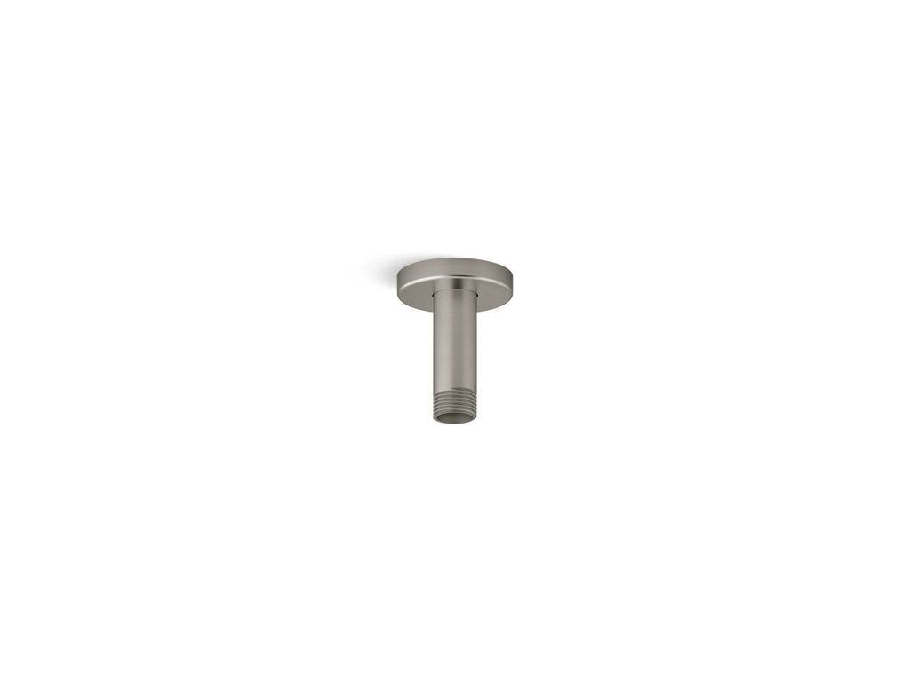 KOHLER K-26319-BN Statement 3" Ceiling-Mount Single-Function Rainhead Arm And Flange - Vibrant Brushed Nickel