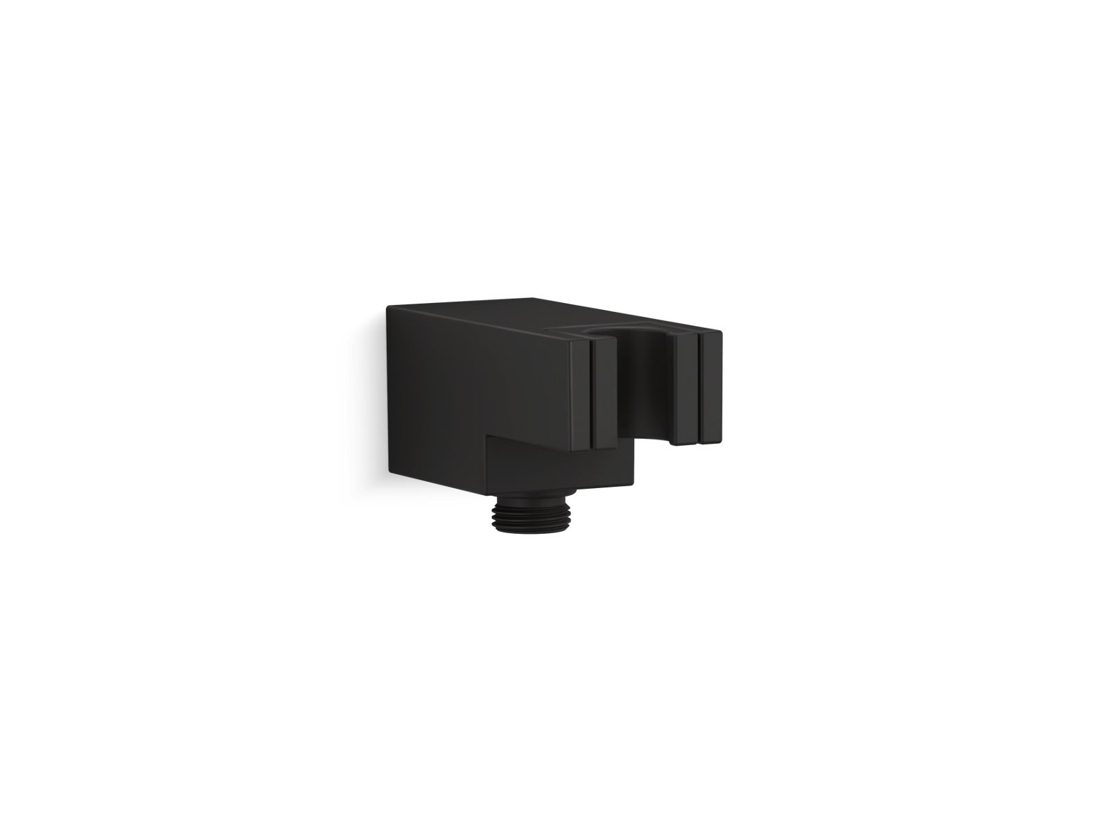 KOHLER K-26310-BL Statement Wall-Mount Handshower Holder With Supply Elbow And Check Valve - Matte Black