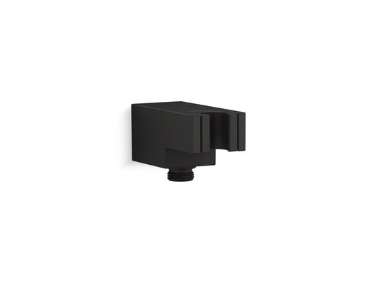 KOHLER K-26310-BL Statement Wall-mount handshower holder with supply elbow and check valve - Matte Black
