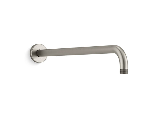 KOHLER K-26307-BN Statement 19" wall-mount single-function rainhead arm and flange - Vibrant Brushed Nickel