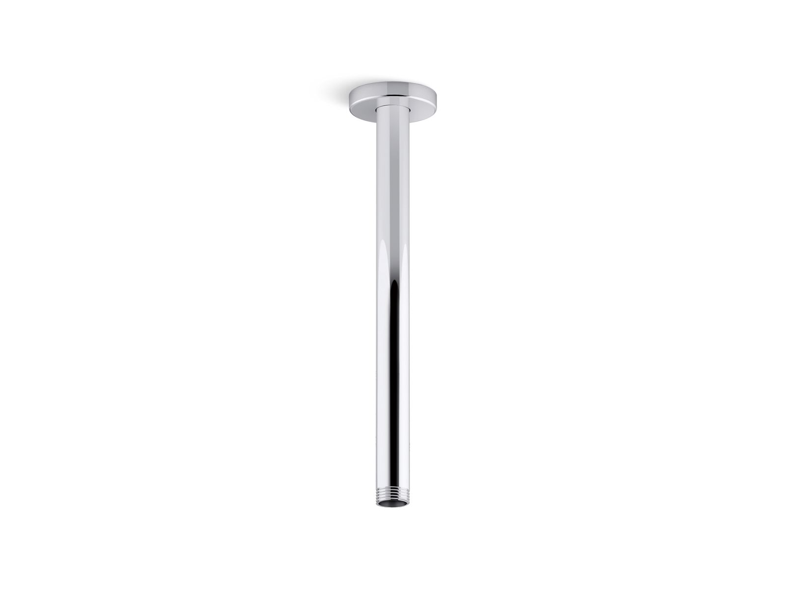 KOHLER K-26321-CP Statement 12" Ceiling-Mount Single-Function Rainhead Arm And Flange - Polished Chrome