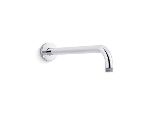KOHLER K-26322-CP Statement 15-1/2" wall-mount single-function rainhead arm and flange - Polished Chrome