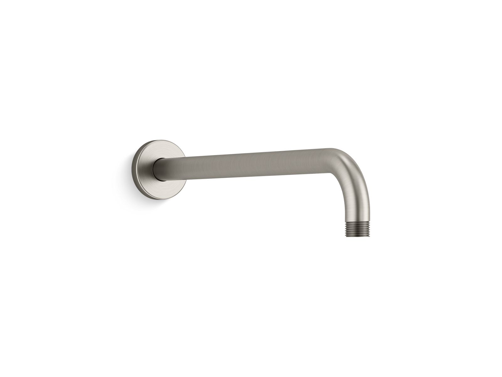 KOHLER K-26322-BN Statement 15-1/2" Wall-Mount Single-Function Rainhead Arm And Flange - Vibrant Brushed Nickel