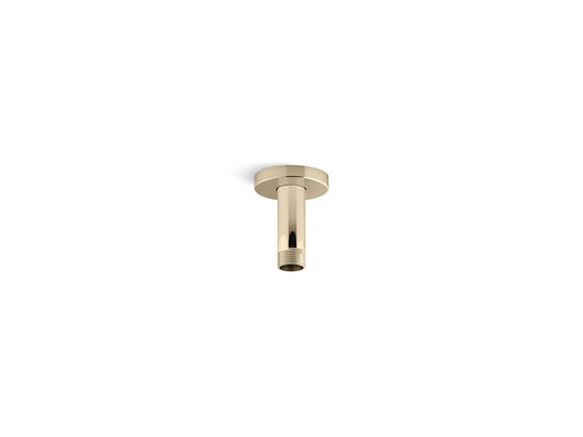 KOHLER K-26319-AF Statement 3" Ceiling-Mount Single-Function Rainhead Arm And Flange In Vibrant French Gold