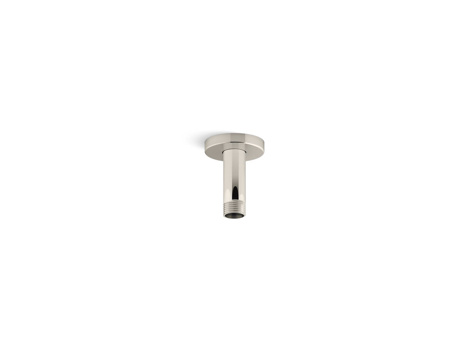 KOHLER K-26319-SN Statement 3" Ceiling-Mount Single-Function Rainhead Arm And Flange - Vibrant Polished Nickel