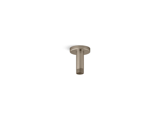 KOHLER K-26319-BV Statement 3" ceiling-mount single-function rainhead arm and flange - Vibrant Brushed Bronze
