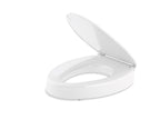 KOHLER K-25875-7 Hyten Elevated Quiet-Close Elongated Toilet Seat - Black Black