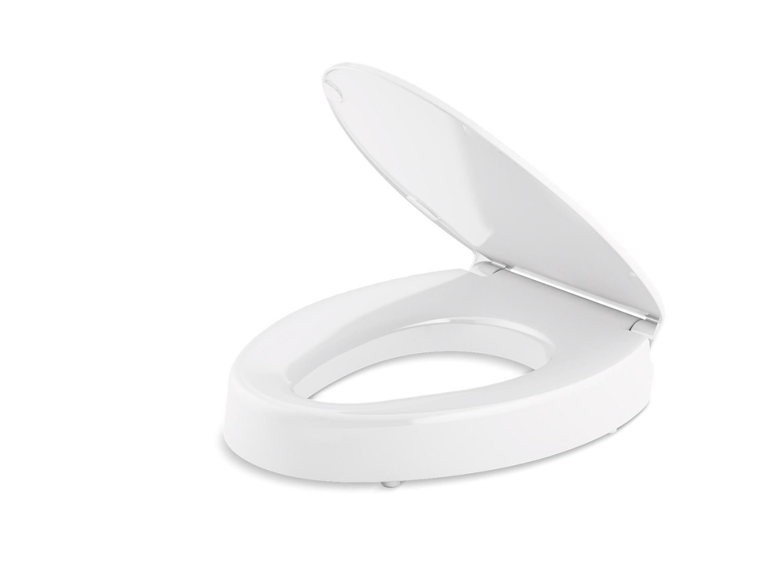 KOHLER K-25875-7 Hyten Elevated Quiet-Close Elongated Toilet Seat - Black Black