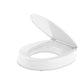 KOHLER K-25876-0 Hyten Elevated Quiet-Close Round-Front Toilet Seat In White