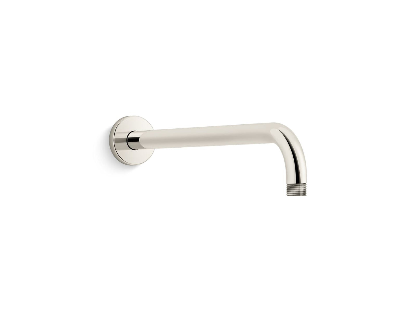 KOHLER K-26322-SN Statement 15-1/2" Wall-Mount Single-Function Rainhead Arm And Flange In Vibrant Polished Nickel