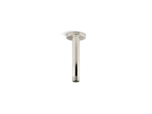 KOHLER K-26320-SN Statement 6" Ceiling-Mount Single-Function Rainhead Arm And Flange In Vibrant Polished Nickel