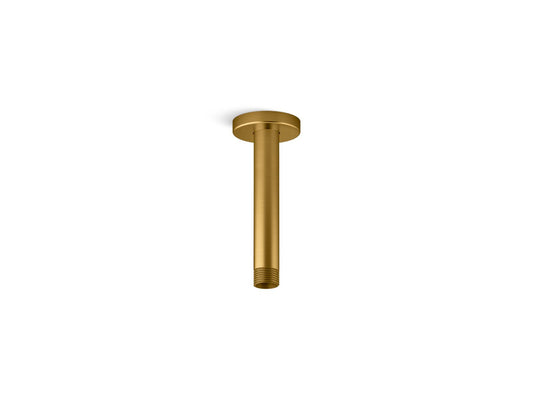 KOHLER K-26320-2MB Statement 6" Ceiling-Mount Single-Function Rainhead Arm And Flange In Vibrant Brushed Moderne Brass