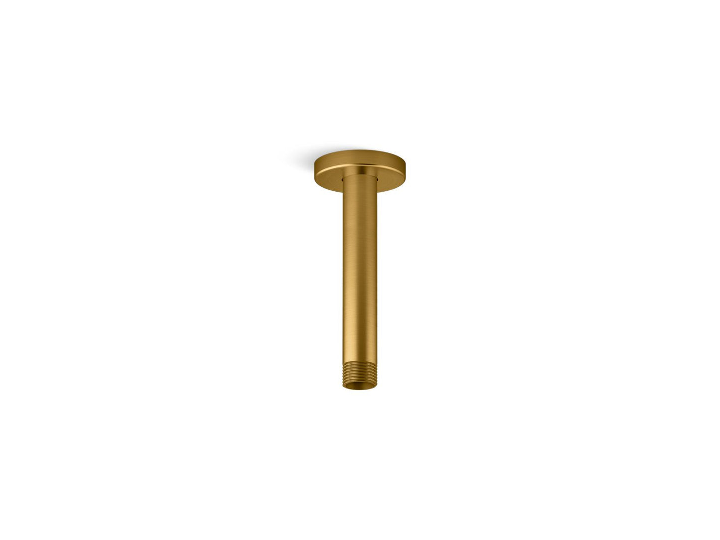 KOHLER K-26320-2MB Statement 6" ceiling-mount single-function rainhead arm and flange - Vibrant Brushed Moderne Brass