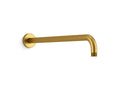 KOHLER K-26307-2MB Statement 19" Wall-Mount Single-Function Rainhead Arm And Flange - Vibrant Brushed Moderne Brass