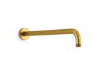 KOHLER K-26307-2MB Statement 19" Wall-Mount Single-Function Rainhead Arm And Flange - Vibrant Brushed Moderne Brass