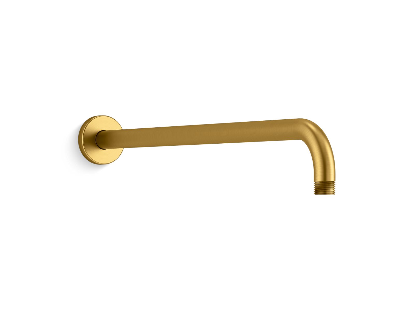 KOHLER K-26307-2MB Statement 19" wall-mount single-function rainhead arm and flange - Vibrant Brushed Moderne Brass
