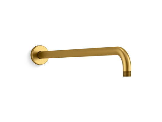 KOHLER K-26307-2MB Statement 19" wall-mount single-function rainhead arm and flange - Vibrant Brushed Moderne Brass