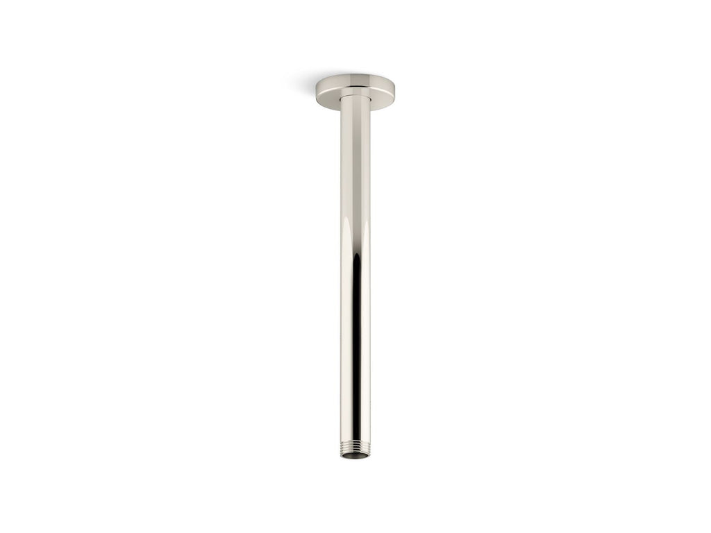 KOHLER K-26321-SN Statement 12" Ceiling-Mount Single-Function Rainhead Arm And Flange - Vibrant Polished Nickel