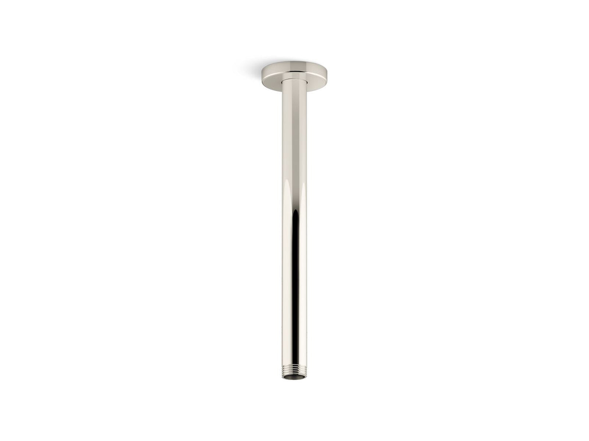KOHLER K-26321-SN Statement 12" Ceiling-Mount Single-Function Rainhead Arm And Flange - Vibrant Polished Nickel