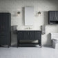 KOHLER K-33580-ASB-1WX Winnow 48" Bathroom Vanity Cabinet With Sink And Quartz Top In Slate Grey