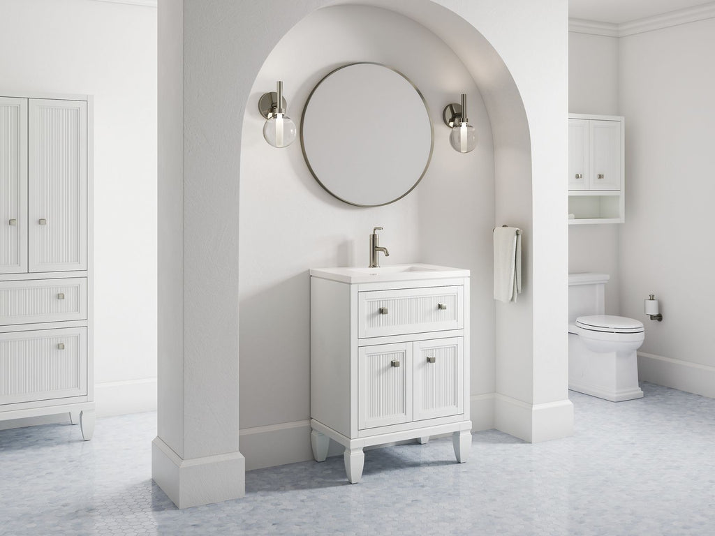 KOHLER K-33541-ASB-0 Hearthaven 24" X 28" Wall Cabinet - White