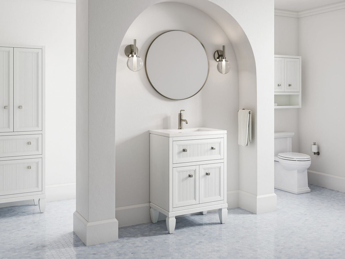 KOHLER K-33541-ASB-0 Hearthaven 24" x 28" wall cabinet - White