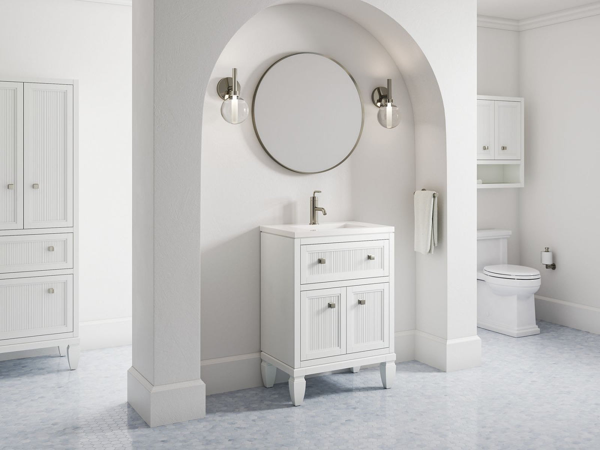 KOHLER K-33541-ASB-0 Hearthaven 24" X 28" Wall Cabinet - White