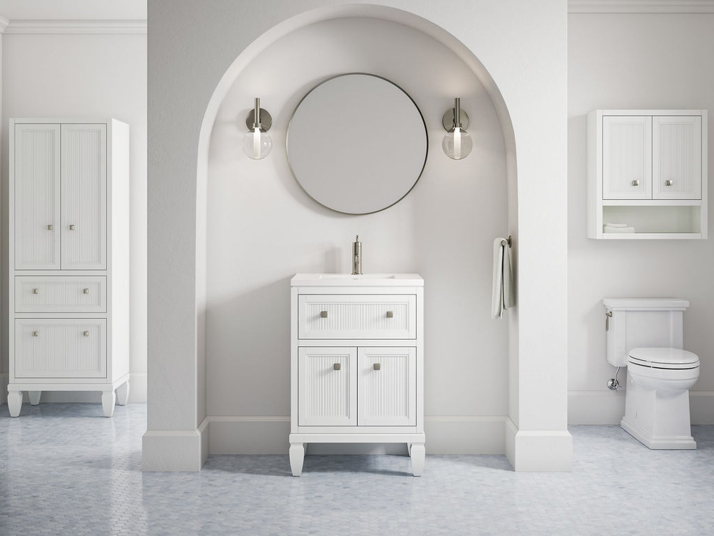 KOHLER K-33541-ASB-0 Hearthaven 24" X 28" Wall Cabinet - White
