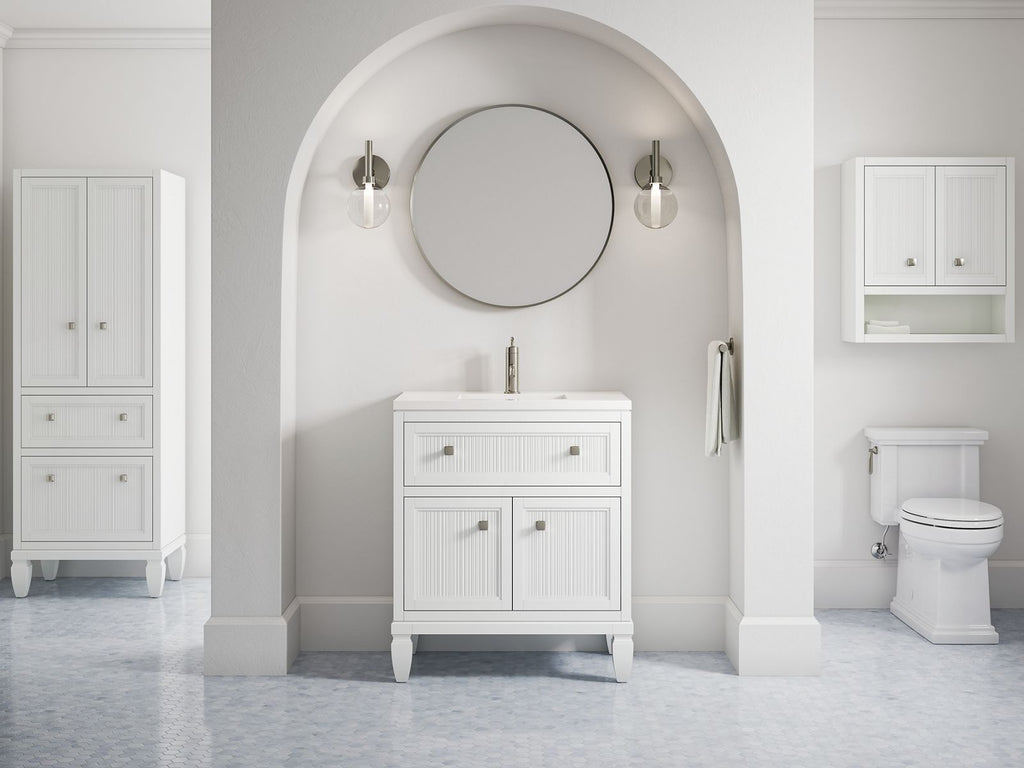 KOHLER K-33541-ASB-0 Hearthaven 24" X 28" Wall Cabinet - White