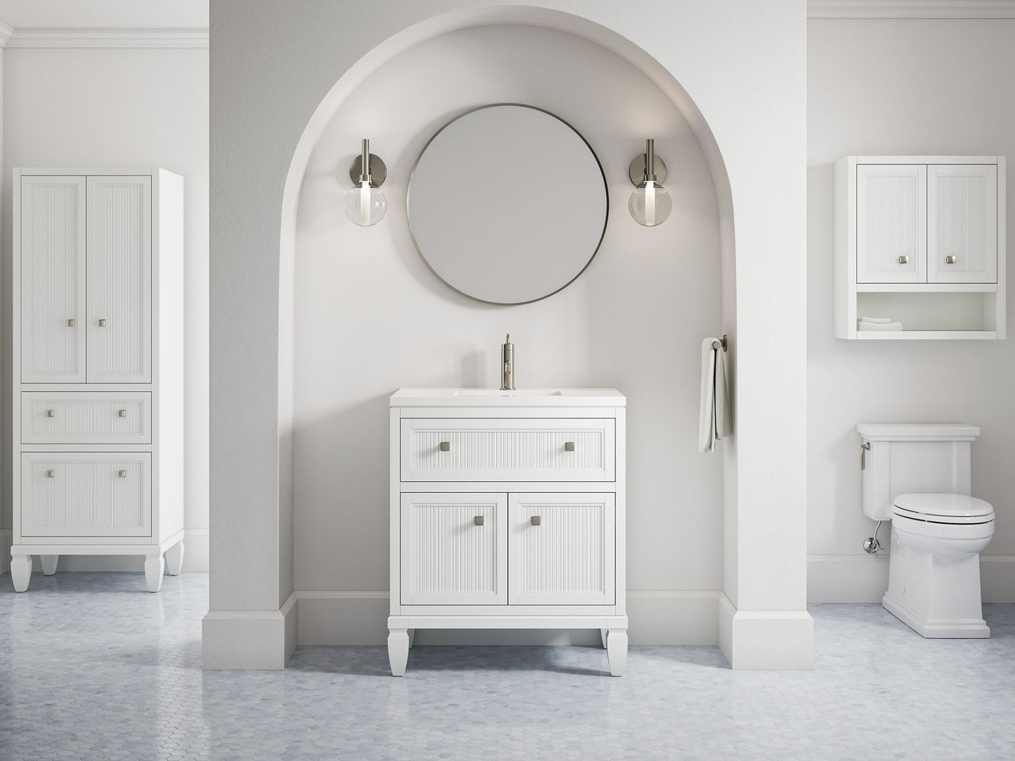 KOHLER K-33541-ASB-0 Hearthaven 24" x 28" wall cabinet - White