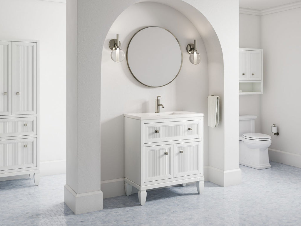 KOHLER K-33541-ASB-0 Hearthaven 24" X 28" Wall Cabinet - White