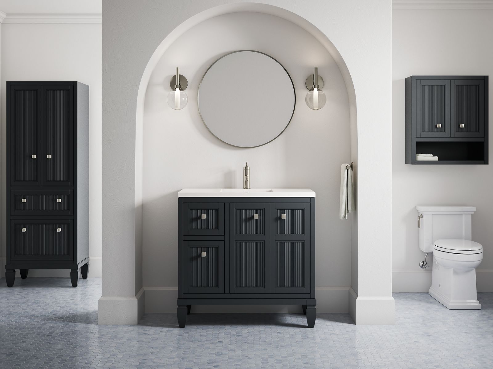 KOHLER K-33541-ASB-0 Hearthaven 24" X 28" Wall Cabinet - White