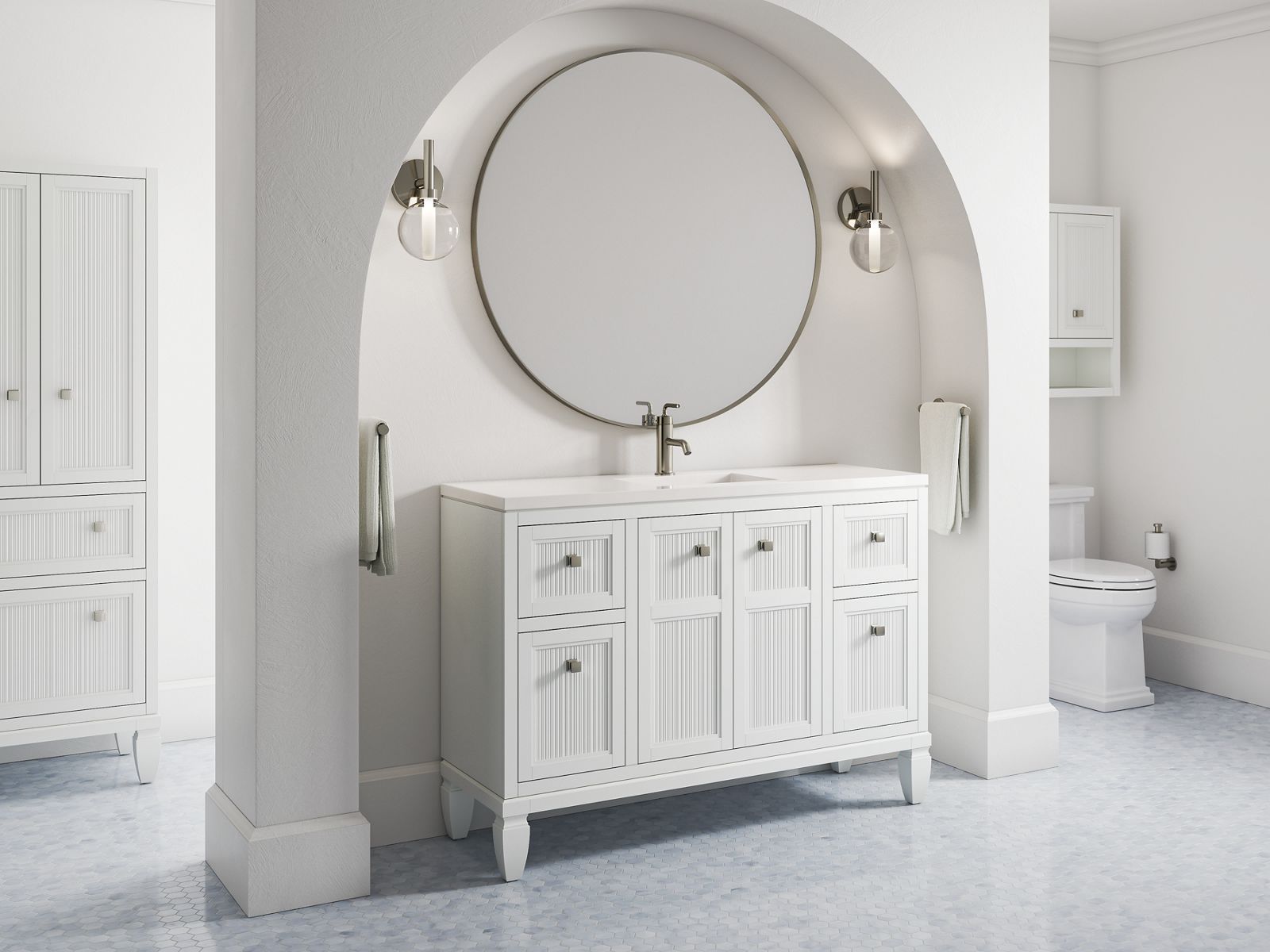 KOHLER K-33541-ASB-0 Hearthaven 24" X 28" Wall Cabinet - White