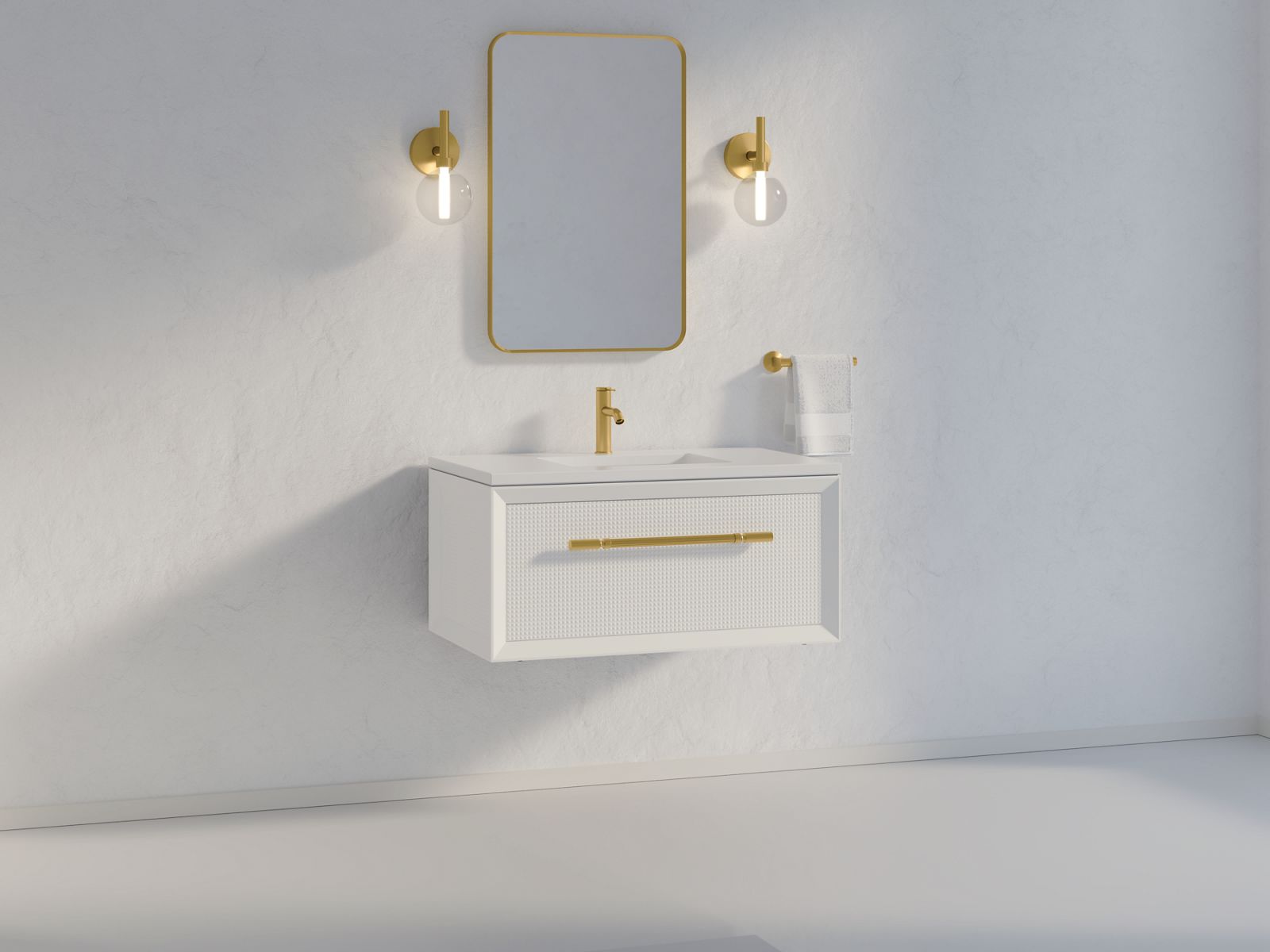 KOHLER K-33562-0 Enivo 36" Wall-Hung Bathroom Vanity Cabinet - White
