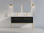 KOHLER K-33563-GL7 Enivo 60" Wall-Hung Bathroom Vanity Cabinet - Gloss Black