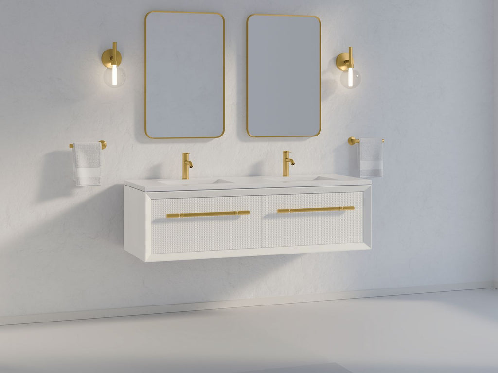 KOHLER K-33563-GL7 Enivo 60" Wall-Hung Bathroom Vanity Cabinet - Gloss Black