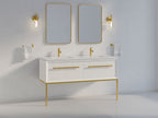 KOHLER K-33563-GL7 Enivo 60" Wall-Hung Bathroom Vanity Cabinet - Gloss Black