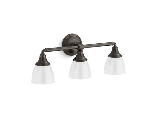 KOHLER K-10572-BZL Devonshire Three-Light Sconce In Oil-Rubbed Bronze