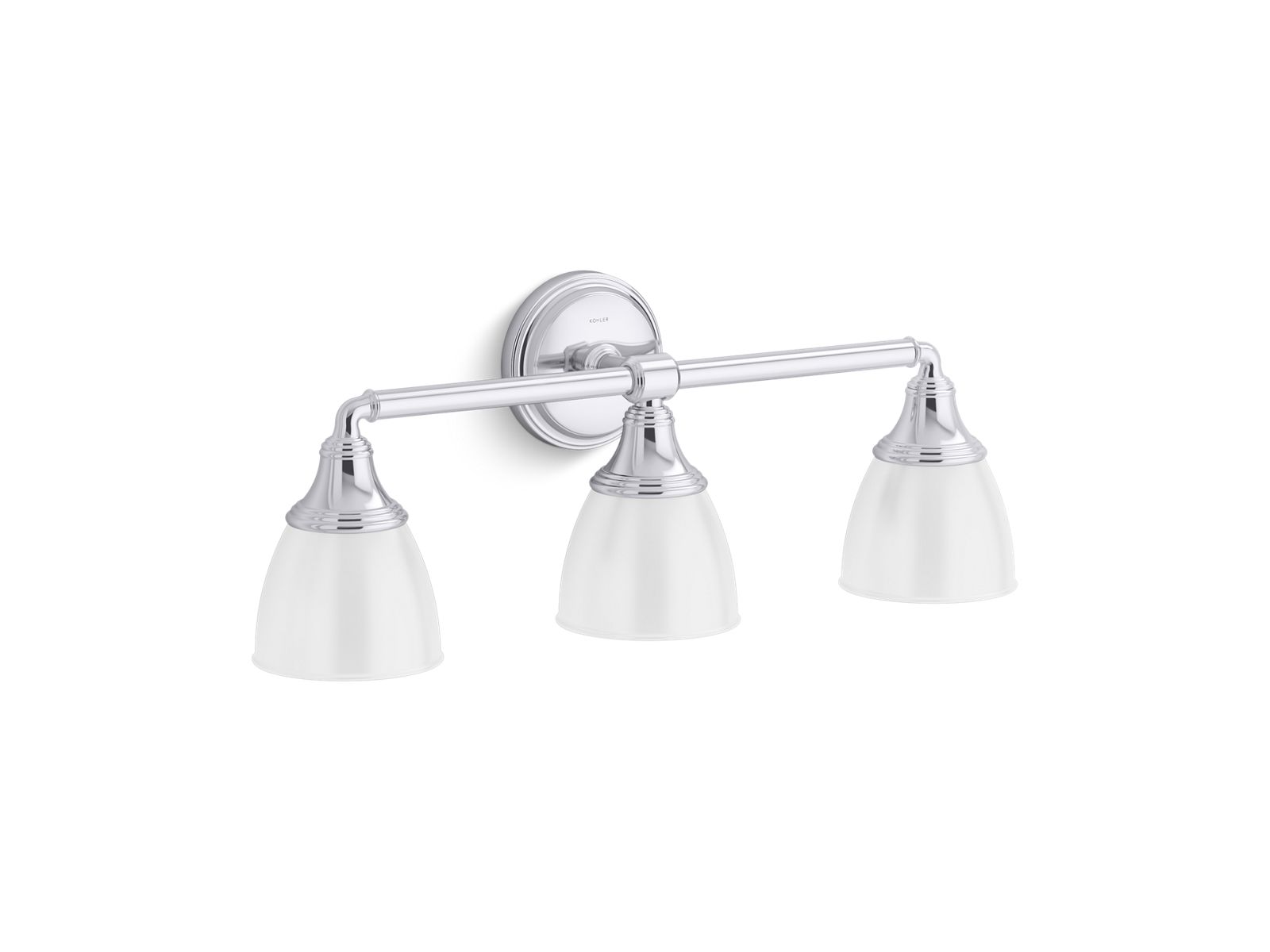 KOHLER K-10572-BML Devonshire Three-Light Sconce - Black With Brass Trim