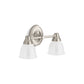 KOHLER K-11366-BNL Forte Two-Light Sconce In Brushed Nickel