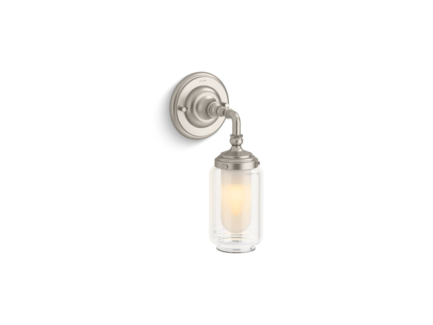 KOHLER K-72584-BNL Artifacts One-Light Sconce In Brushed Nickel