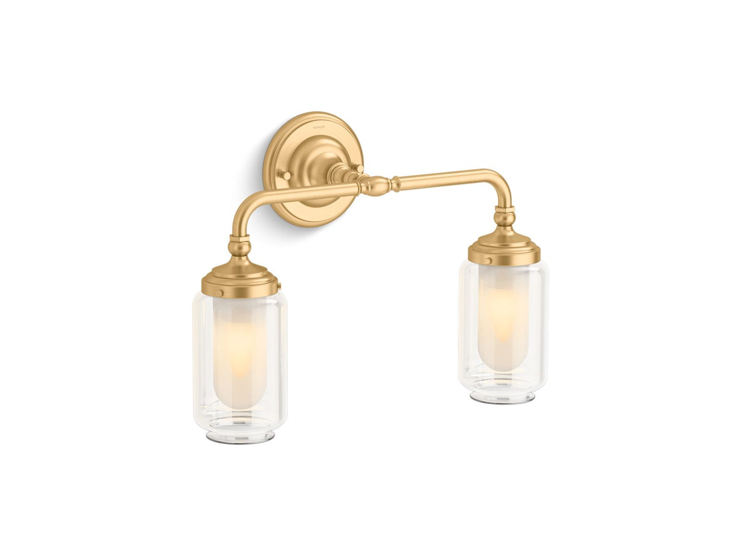 KOHLER K-72582-2GL Artifacts Two-Light Sconce In Brushed Moderne Brass