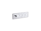KOHLER K-26347-9-CP Anthem Three-Outlet Recessed Mechanical Thermostatic Valve Control - Polished Chrome