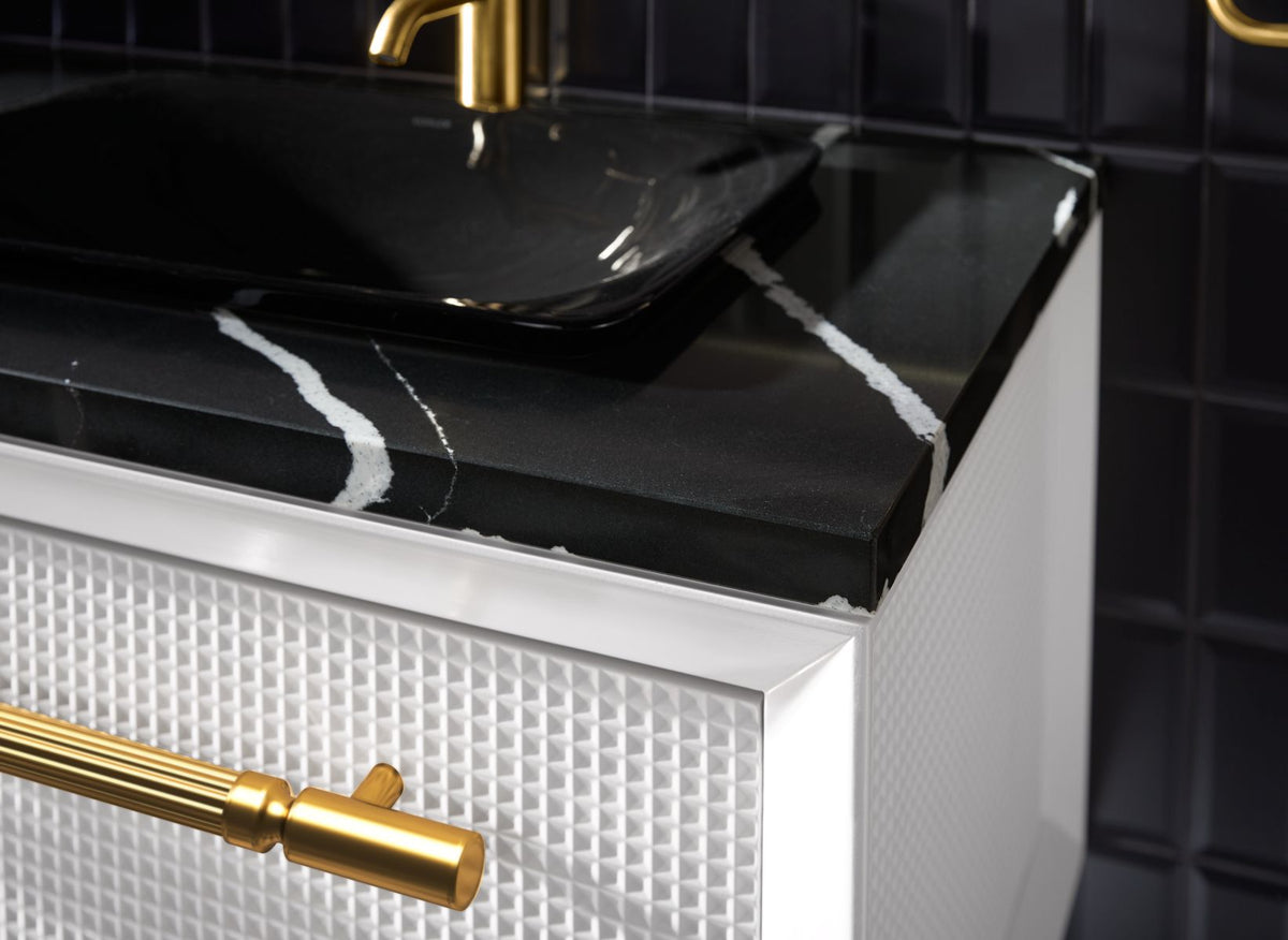 KOHLER K-33563-GL7 Enivo 60" Wall-Hung Bathroom Vanity Cabinet - Gloss Black