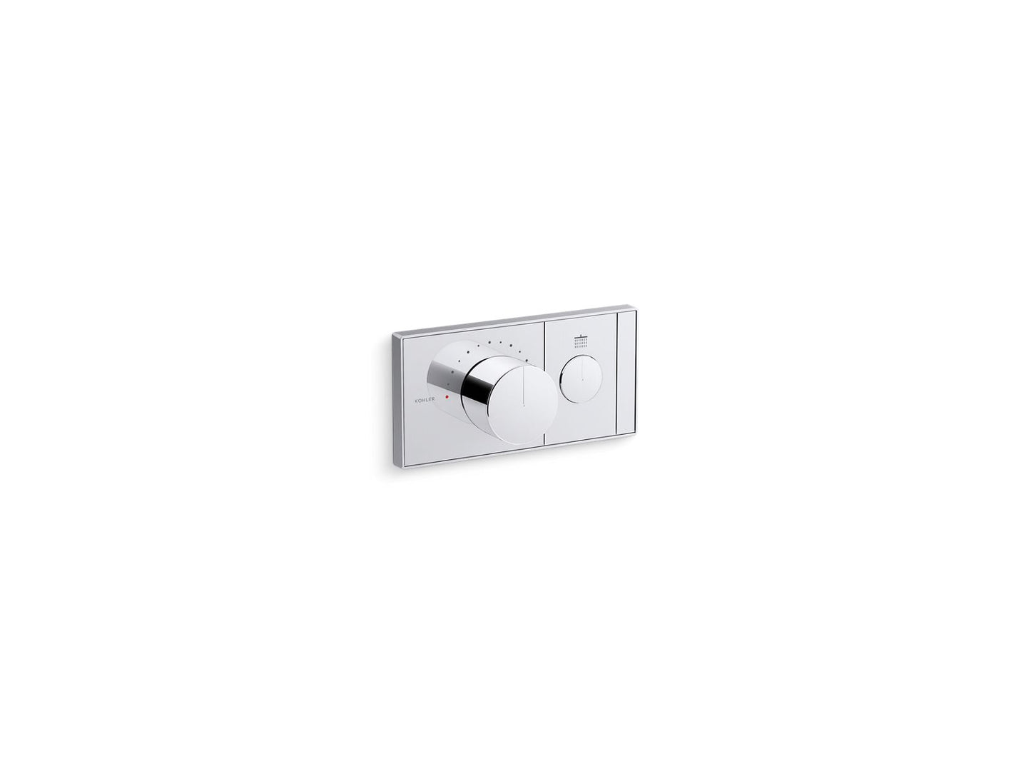 KOHLER K-26345-9-CP Anthem One-Outlet Recessed Mechanical Thermostatic Valve Control In Polished Chrome