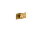 KOHLER K-26345-9-2MB Anthem One-Outlet Recessed Mechanical Thermostatic Valve Control - Vibrant Brushed Moderne Brass