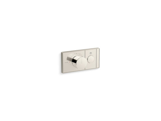 KOHLER K-26345-9-SN Anthem One-outlet recessed mechanical thermostatic valve control - Vibrant Polished Nickel